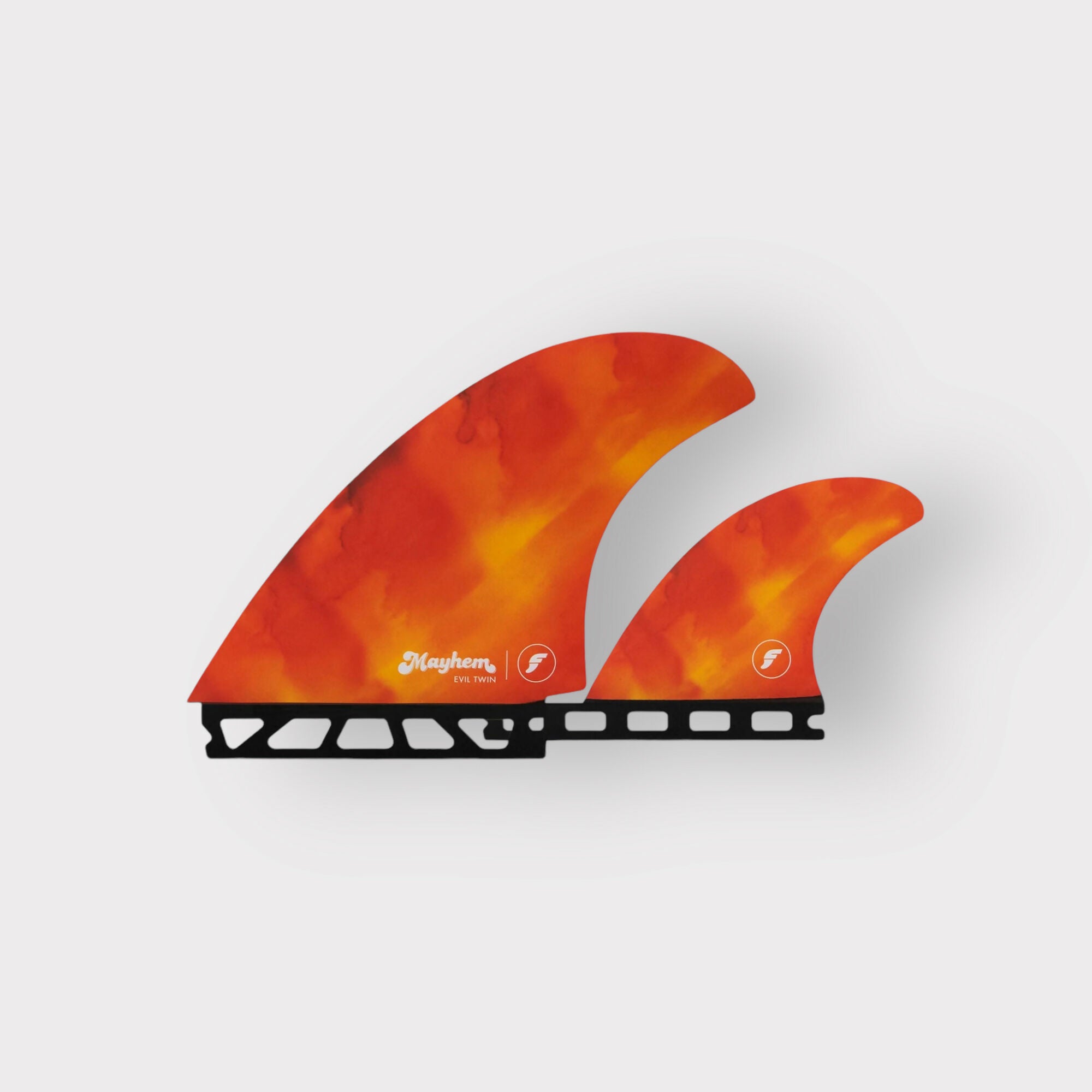 Futures Mayhem Evil Twin +1 Fin Set Red/Orange – Surf Exchange Company