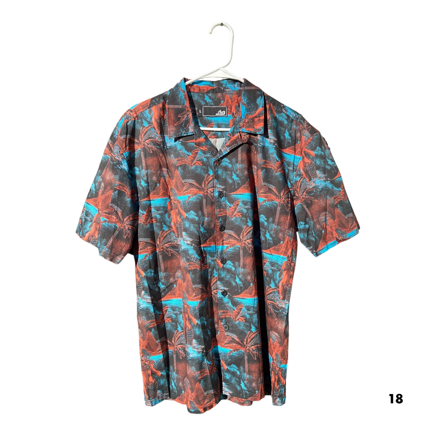 LOST New Mens Large Button-ups Dead Stock FREE SHIPPING