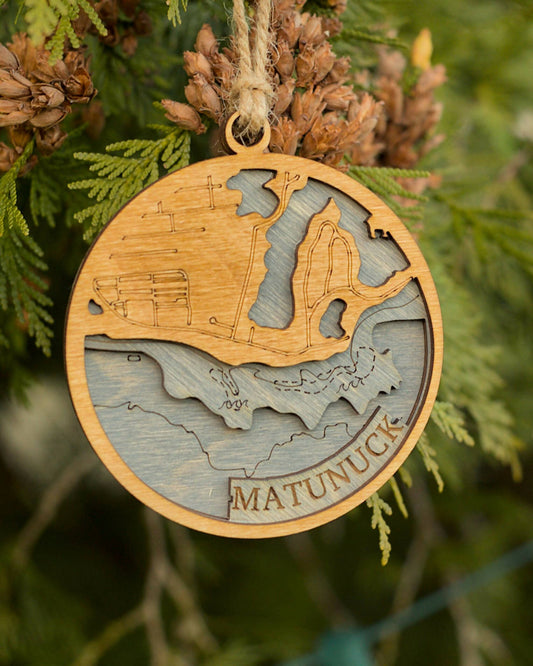 Matunuck - 3D Map Ornaments