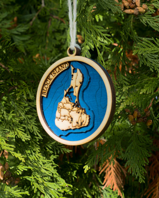 Block Island - 3D Map Ornaments