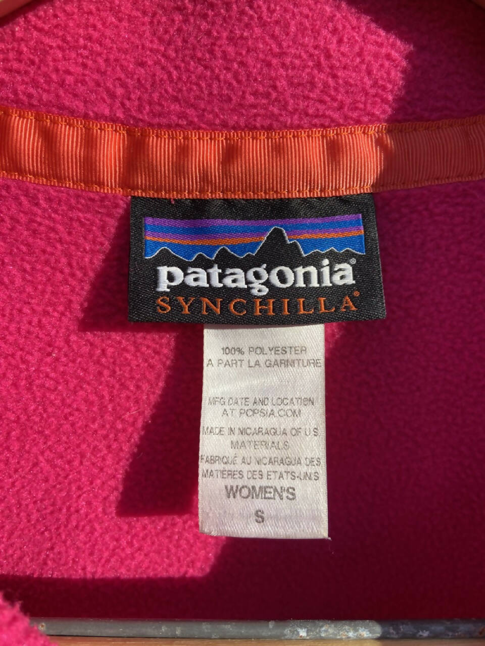 Patagonia Women's Synchilla Snap-T Fleece Pullover Sweater Raspberry Pink Size S